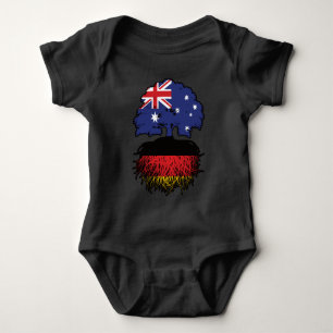 Germany German Australian Australia Tree Roots Baby Bodysuit