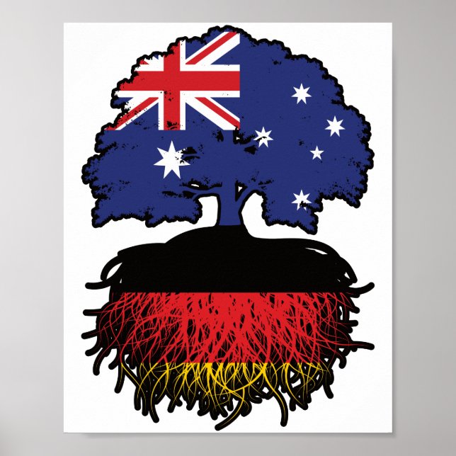 Germany German Australian Australia Tree Roots Poster (Front)