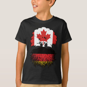 Germany German Canadian Canada Tree Roots Flag T-Shirt