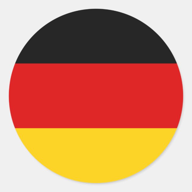 Germany (German) Flag Classic Round Sticker (Front)