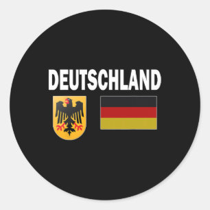 Germany German Flag Deutschland Love Gift Classic Round Sticker