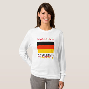 Germany German Flag Red Personalisation T-Shirt