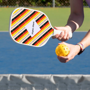 Germany German Flag Tiled Personalised Name Pickleball Paddle
