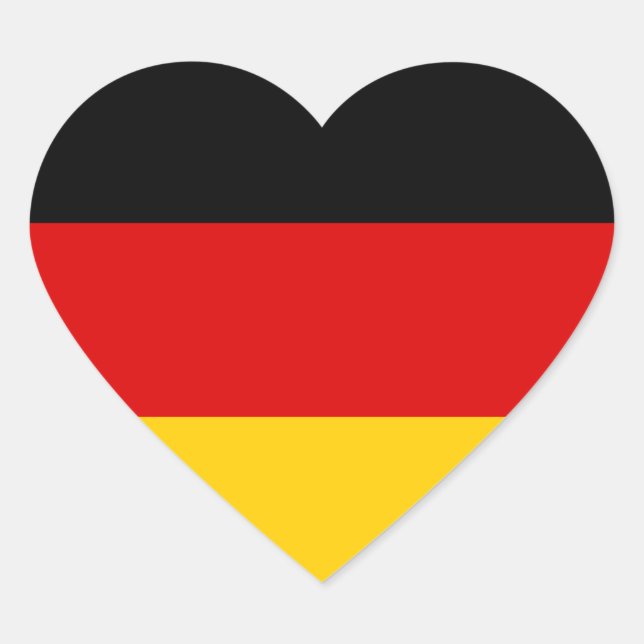 Germany – German National Flag Heart Sticker (Front)