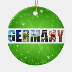 Germany German Travel Photos Christmas Ceramic Ornament