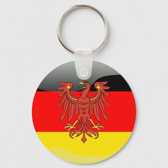 Germany glossy flag key ring (Front)