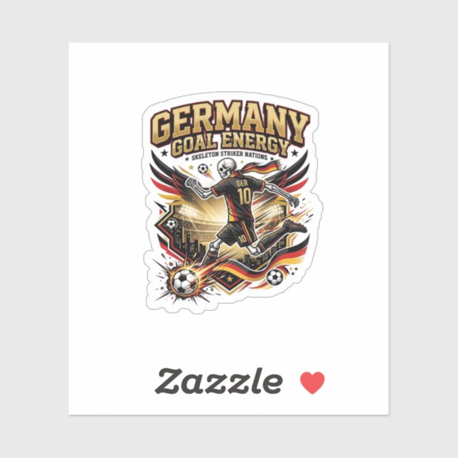 Germany Goal Energy Skeleton Striker Nations Bold  (Sheet)