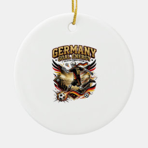 Germany Goal Energy Skeleton Striker Nations Bold Ceramic Ornament