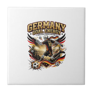 Germany Goal Energy Skeleton Striker Nations Bold Ceramic Tile