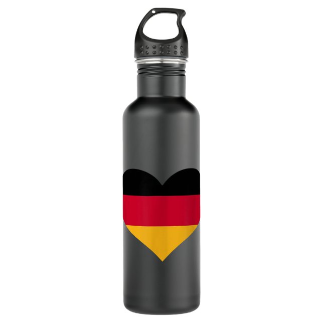 Germany heart flag  710 ml water bottle (Front)