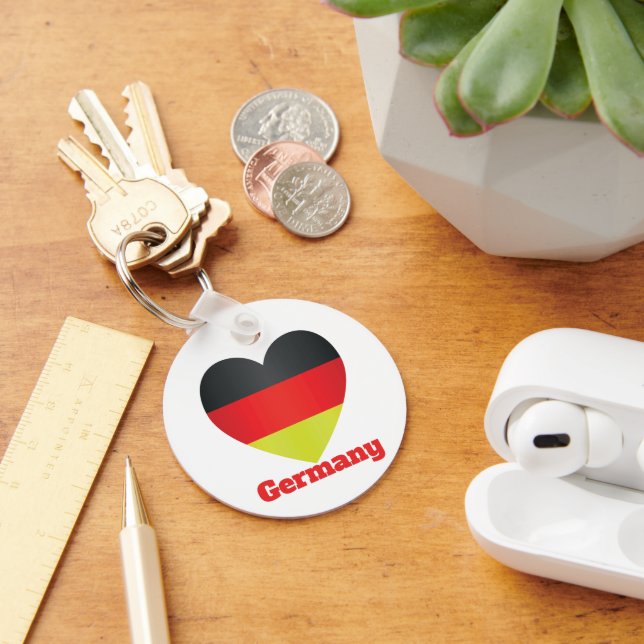 Germany Heart Flag  Key Ring (Desk)