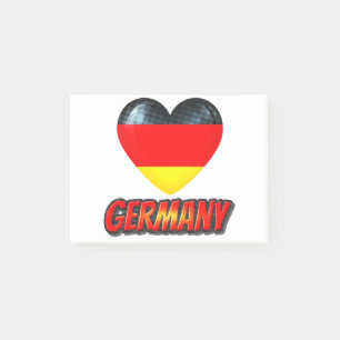 Germany Heart Post-it Notes