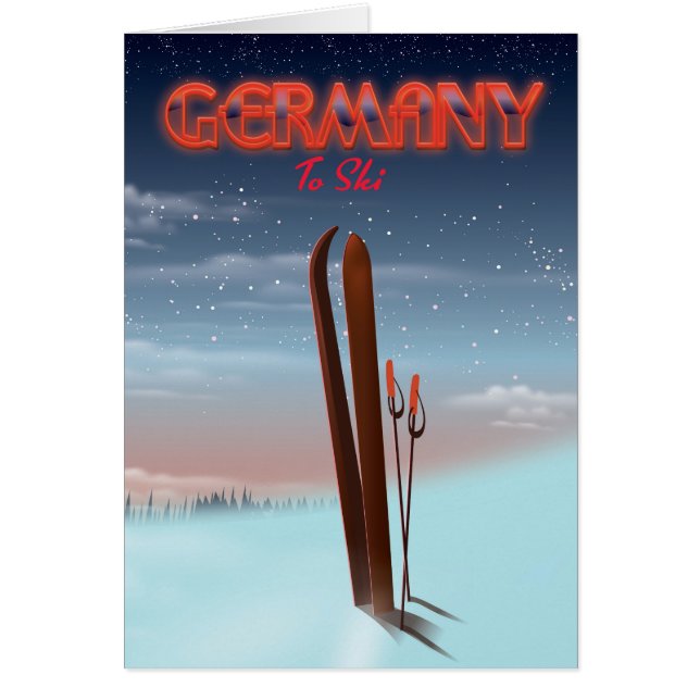 Germany Ice Ski travel poster (Front)