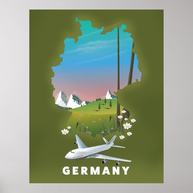 Germany Illustrated travel poster (Front)
