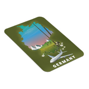 Germany Illustrated travel poster Magnet