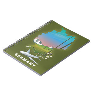 Germany Illustrated travel poster Notebook