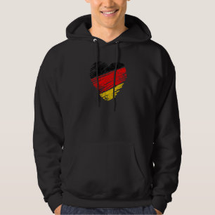 Germany in the colours of the flag heart hoodie