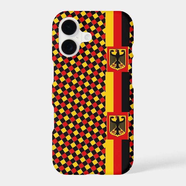 Germany iPhone case, modern / dark, German Flag (Back)