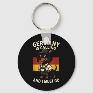 Germany Is Calling - Cartoon Fun  Key Ring