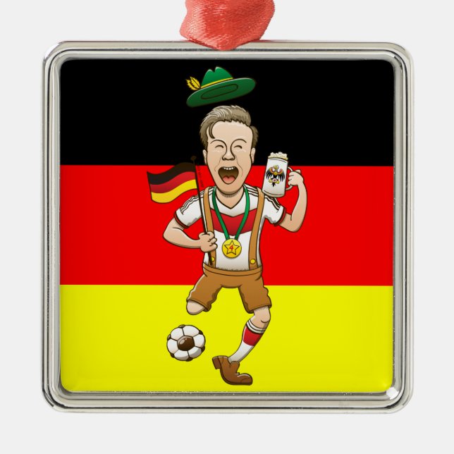 Germany is Four-time Soccer Champion Metal Ornament (Front)