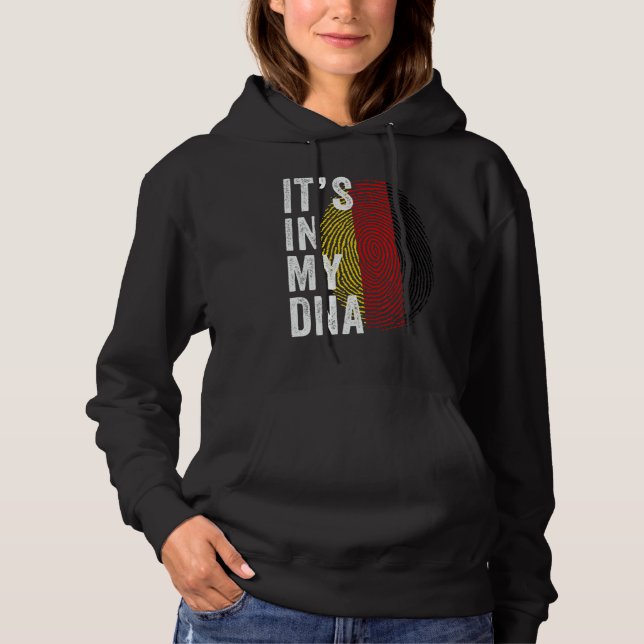 Germany It's In My DNA Cute German Fingerprint Ger Hoodie (Front)