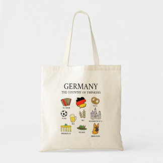 Germany Landmarks Tote Bag, Germany Tote Bag