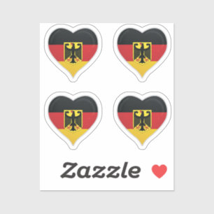 Germany love flag pride heart sticker
