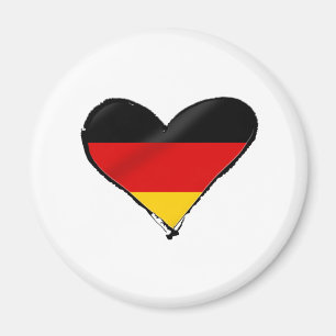 Germany love heart - My big German heart Magnet