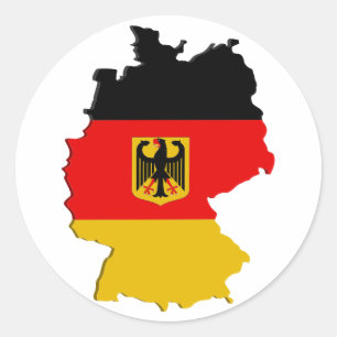 Germany map classic round sticker