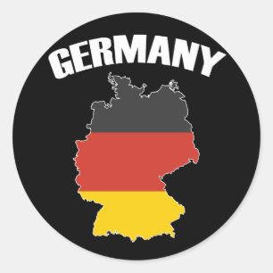 Germany Map - German Flag - Deutschland Travel Classic Round Sticker