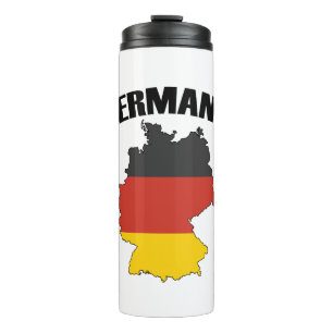Germany Map - German Flag - Deutschland Travel Thermal Tumbler