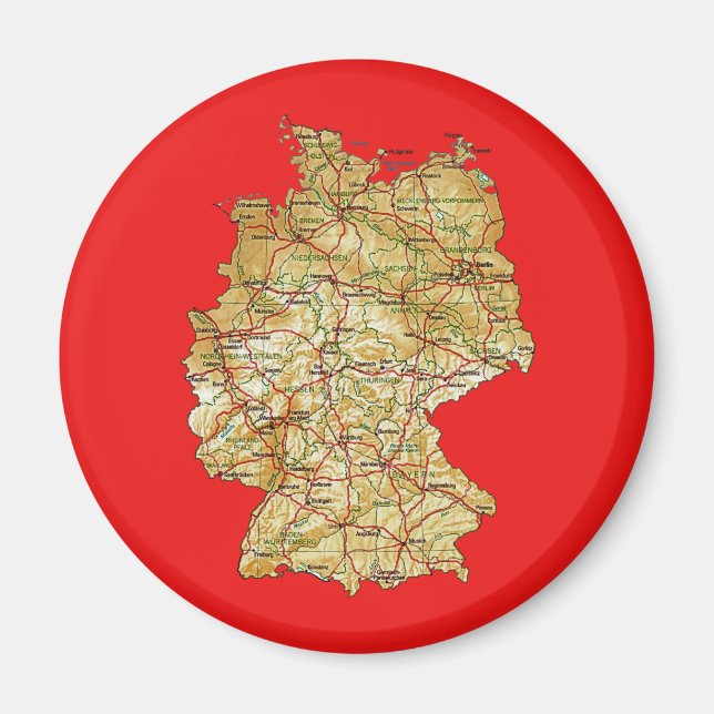 Germany Map Magnet (Front)