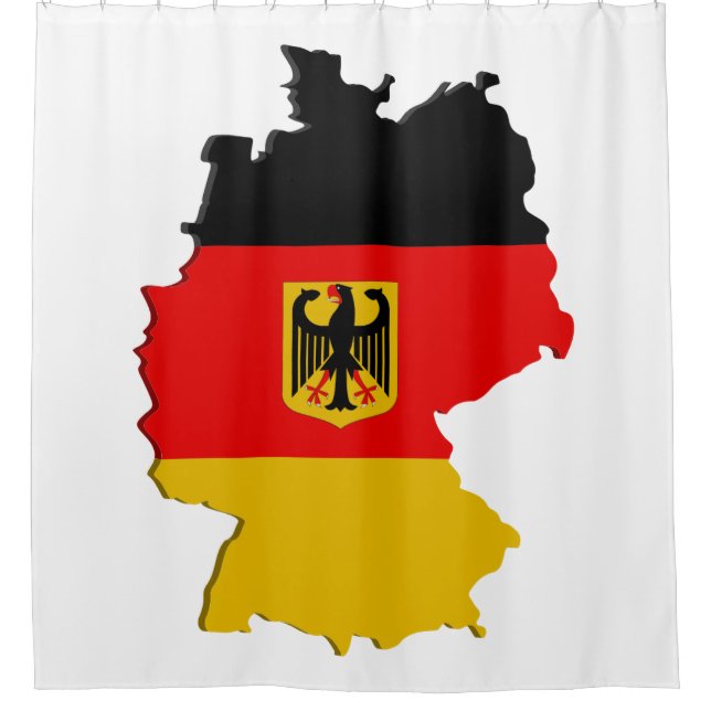 Germany map shower curtain (Front)
