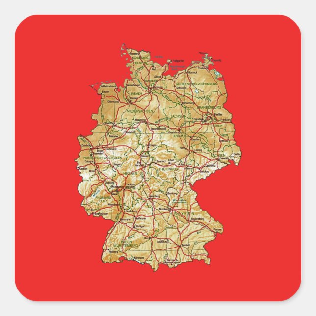 Germany Map Sticker (Front)