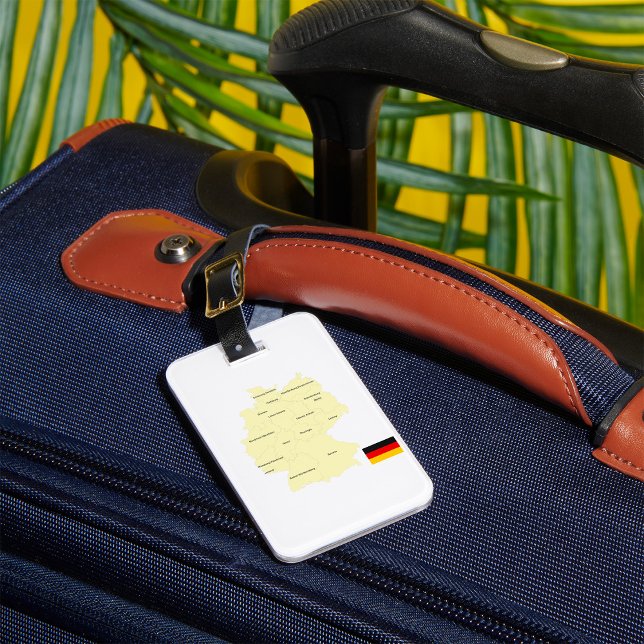 Germany Map with States and Capitals Luggage Tag (Creator Uploaded)