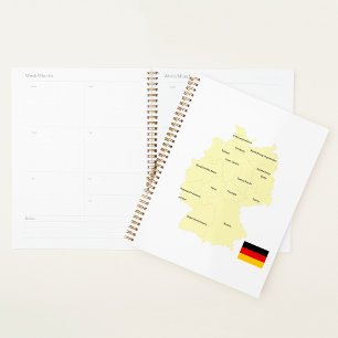 Germany Map with States and Capitals Planner