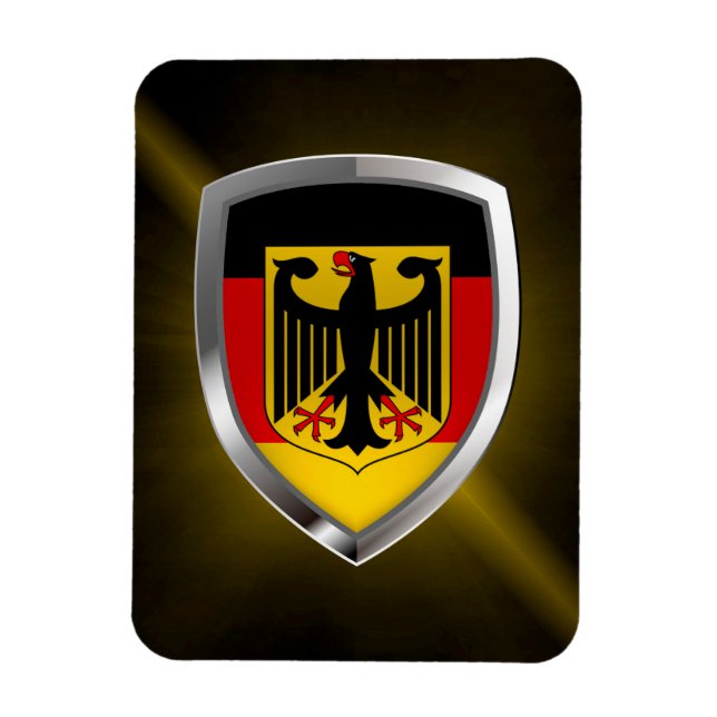Germany Metallic Emblem Magnet (Vertical)