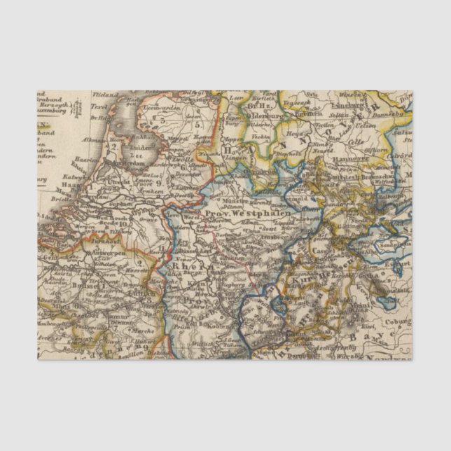 Germany, Netherlands, and Belgium Tissue Paper (Front)