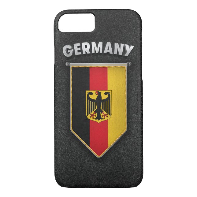 Germany Pennant with high quality leather look Case-Mate iPhone Case (Back)