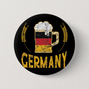 Germany Pride German Flag Beer Lover Oktoberfest 6 Cm Round Badge