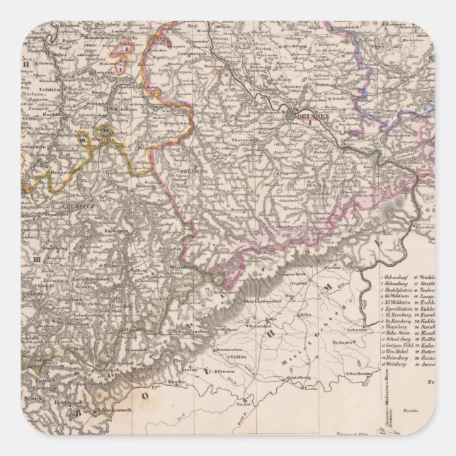 Germany Railroad Square Sticker (Front)