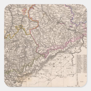 Germany Railroad Square Sticker