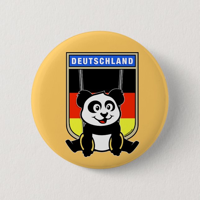 Germany Rings Panda 6 Cm Round Badge (Front)