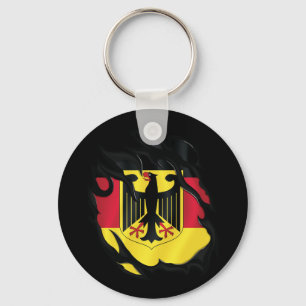 Germany Ripped Flag Key Ring