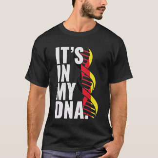 Germany Roots Flag Fingerprint Graphic Patriotic L T-Shirt