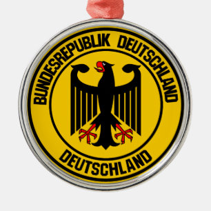 Germany Round Emblem Metal Ornament