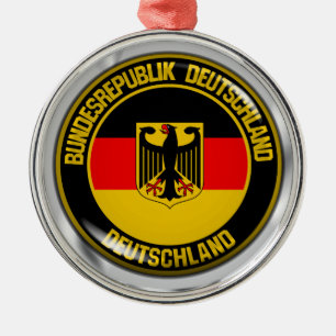 Germany Round Emblem Metal Ornament