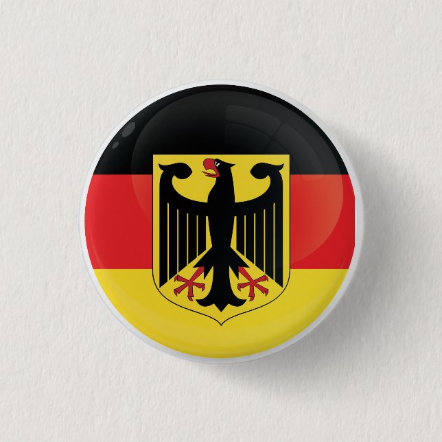 Germany  Round Icon Flag 3 Cm Round Badge (Front)