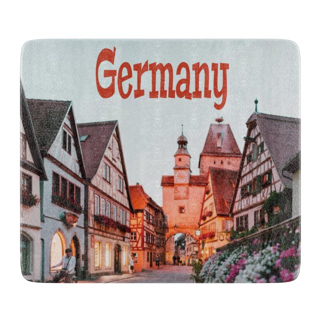 Germany Row Houses Cutting Board (Front)