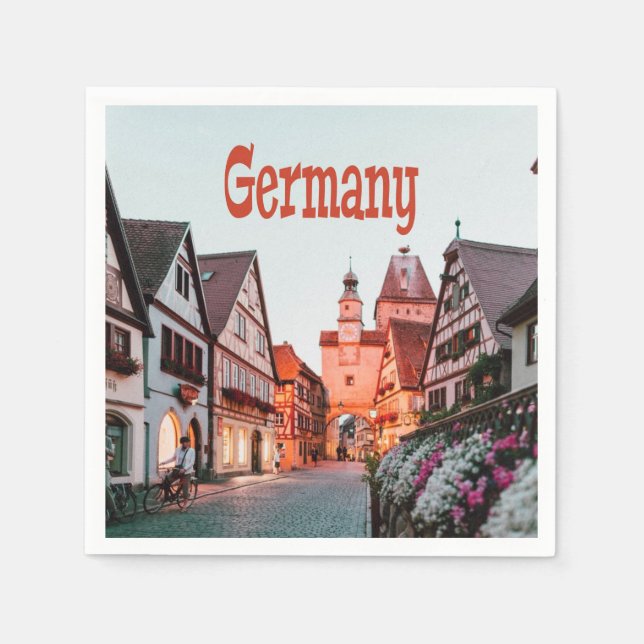 Germany Row Houses Napkin (Front)